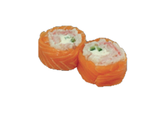 23. Lachs Cheesy Out Roll